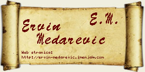 Ervin Medarević vizit kartica